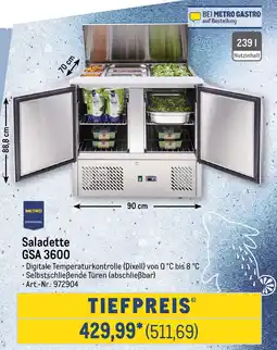 METRO METRO PROFESSIONAL Saladette GSA 3600 Angebot