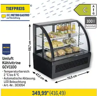 METRO METRO PROFESSIONAL Umluft Kühlvitrine GCV1100 Angebot