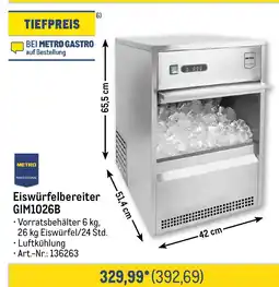 METRO METRO PROFESSIONAL Eiswürfelbereiter GIM1026B Angebot