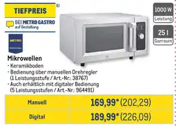 METRO METRO PROFESSIONAL Mikrowellen Angebot