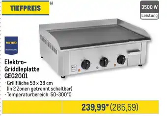 METRO METRO PROFESSIONAL Elektro- Griddleplatte GEG2001 Angebot