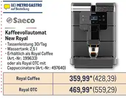 METRO Saeco Kaffeevollautomat New Royal Angebot