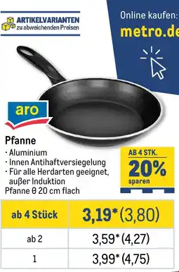 METRO aro Pfanne Angebot