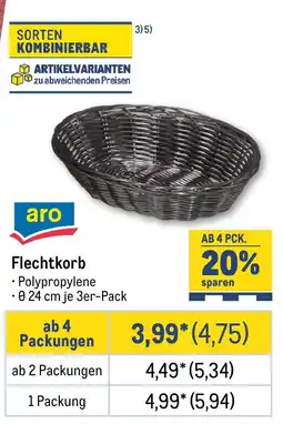 METRO aro Flechtkorb Angebot