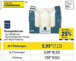 METRO METRO PROFESSIONAL Stumpenkerzen Angebot