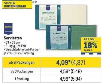 METRO METRO PROFESSIONAL Servietten Angebot