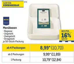 METRO METRO PROFESSIONAL Menüboxen Angebot