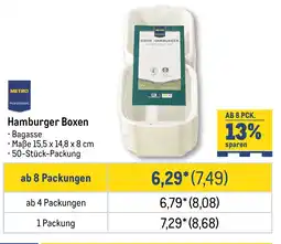 METRO METRO PROFESSIONAL Hamburger Boxen Angebot