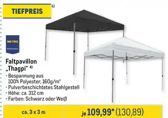 METRO METRO PROFESSIONAL Faltpavillon „Thagpi“ Angebot