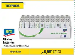 METRO aro Alkaline Batterien Angebot