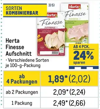 METRO Herta Finesse Aufschnitt Angebot