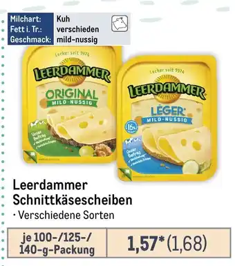 METRO Leerdammer Schnittkäsescheiben Angebot