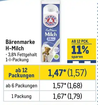 METRO Bärenmarke H-Milch Angebot