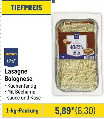 METRO METRO Chef Lasagne Bolognese Angebot