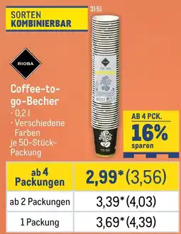 METRO RIOBA Coffee-to- go-Becher Angebot