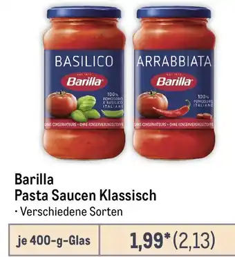 METRO Barilla Pasta Saucen Klassisch Angebot