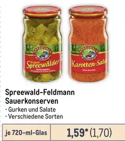 METRO Spreewald-Feldmann Sauerkonserven Angebot