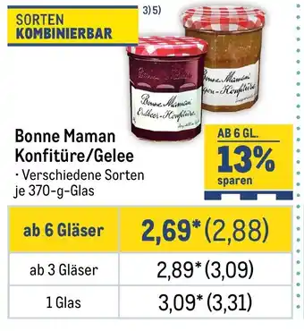 METRO Bonne Maman Konfitüre/Gelee Angebot