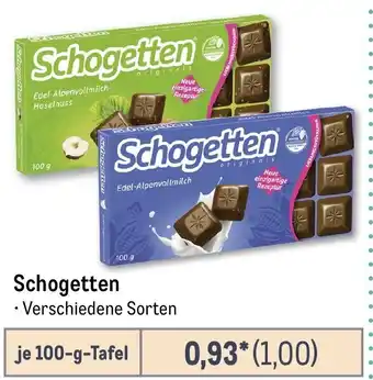 METRO Schogetten Angebot