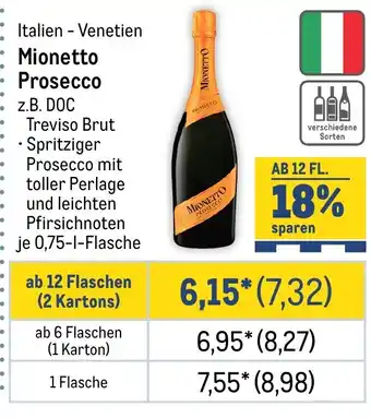 METRO Mionetto Prosecco Angebot