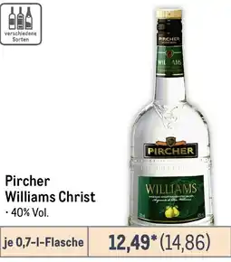 METRO Pircher Williams Christ Angebot