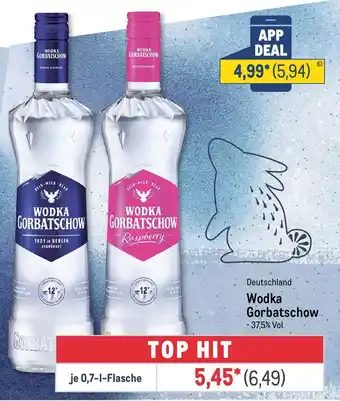 METRO Wodka Gorbatschow Angebot