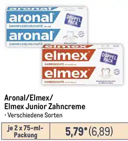 METRO Aronal/Elmex/ Elmex Junior Zahncreme Angebot