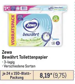 METRO Zewa Bewährt Toilettenpapier Angebot