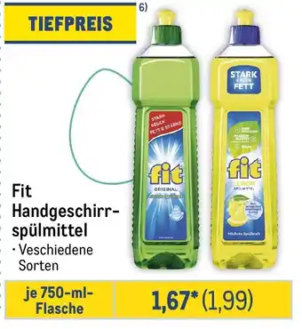 METRO Fit Handgeschirrspülmittel Angebot