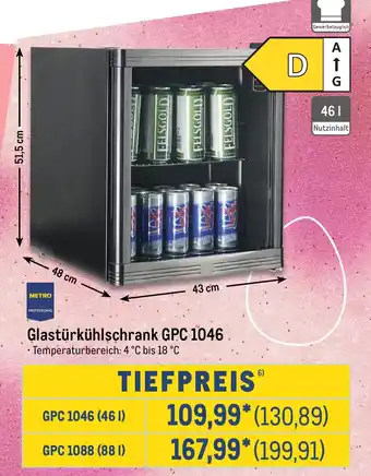 METRO METRO PROFESSIONAL Glastürkühlschrank GPC 1046 Angebot