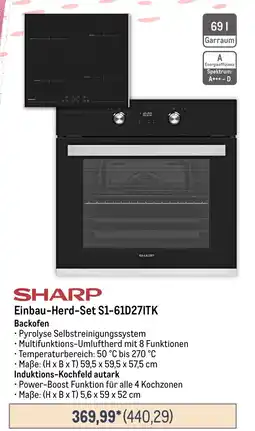 METRO SHARP Einbau-Herd-Set S1-61D27ITK Angebot