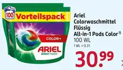 Rossmann Ariel Colorwaschmittel Flüssig All-in-1 Pods Color Angebot