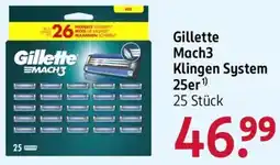 Rossmann Gillette Mach3 Klingen System 25er Angebot