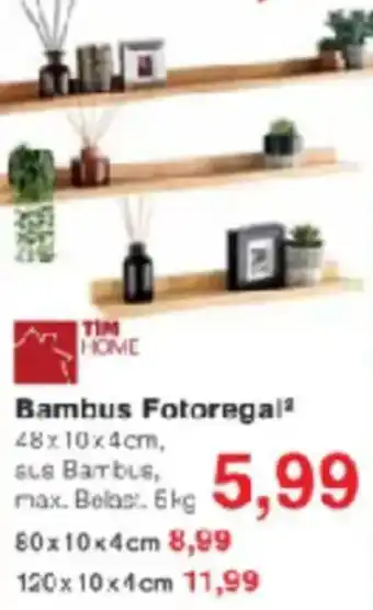 Jawoll TIM HOME Bambus Fotoregal Angebot