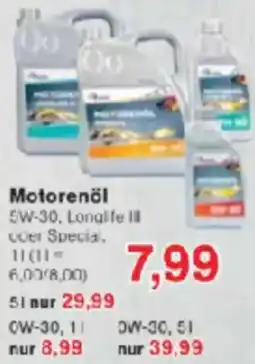 Jawoll Motorenöl Angebot