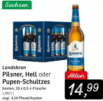 KONSUM Landskron Pilsner, Hell oder Pupen-Schultzes Angebot