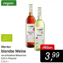 KONSUM Mertes biorebe Weine Angebot