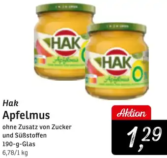 KONSUM Hak Apfelmus Angebot