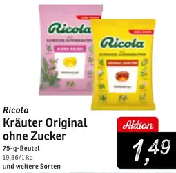 KONSUM Ricola Kräuter Original ohne Zucker Angebot