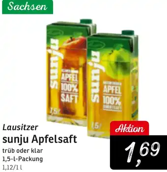 KONSUM Lausitzer sunju Apfelsaft Angebot