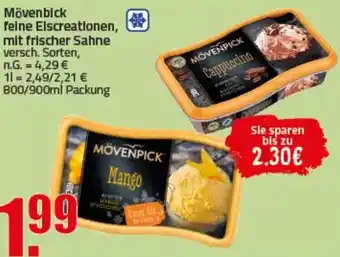 Ihr Frischmarkt Mövenpick feine Eiscreationen, mit frischer Sahne Angebot