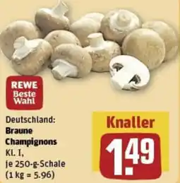 REWE Braune Champignons Angebot