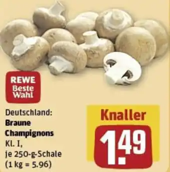 REWE Braune Champignons Angebot