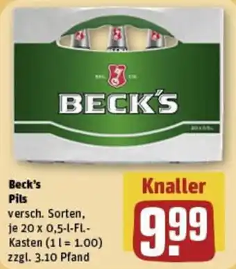 REWE Beck's Pils Angebot