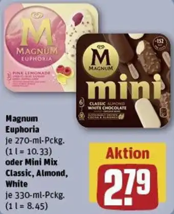 REWE Magnum Euphoria oder Mini Mix Classic, Almond, White Angebot