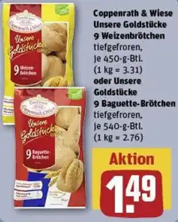 REWE Coppenrath & Wiese Unsere Goldstücke 9 Weizenbrötchen Angebot