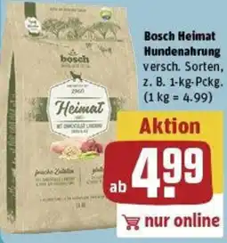 REWE Bosch Heimat Hundenahrung Angebot