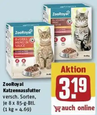 REWE ZooRoyal Katzennassfutter Angebot