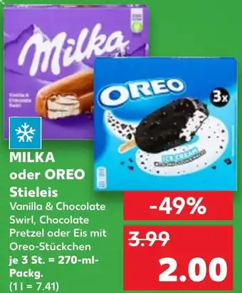 Kaufland MILKA oder OREO Stieleis Angebot