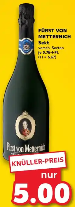 Kaufland FÜRST VON METTERNICH Sekt Angebot